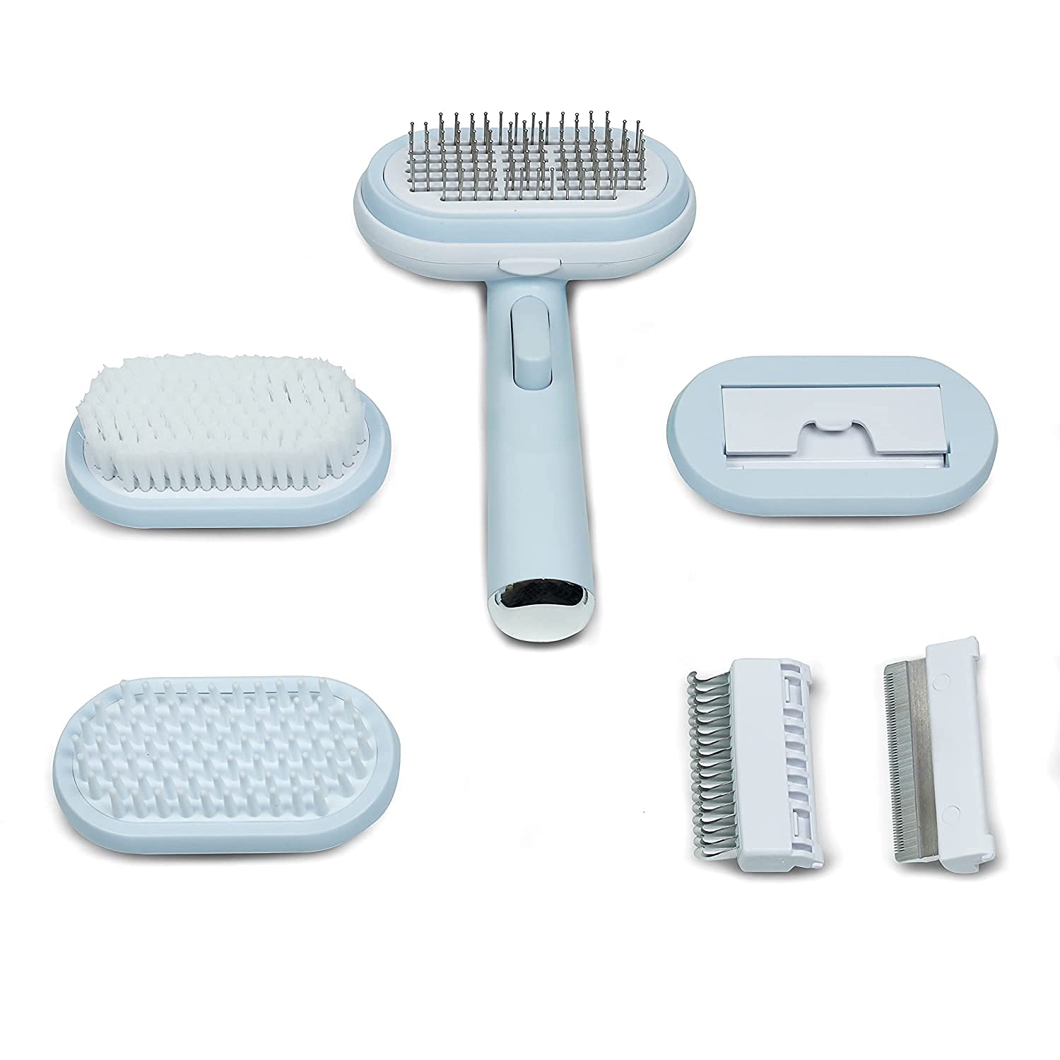 Furrytail 5 in 1 Pet Grooming Kit Pin Brush, Bristle Brush, Dematting Comb, Deshedding Comb, Massage and Bath Brush Ideal for Dogs & Cats (B0CHJTXHVP) Amazon Price History, Amazon Price Tracker