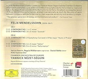 【中古】 Mendelssohn Brahms；Sym．5 Concertgebouw ,Munch ,Etc Mendelssohn - Symphony No. 5 in D minor, Op. 107