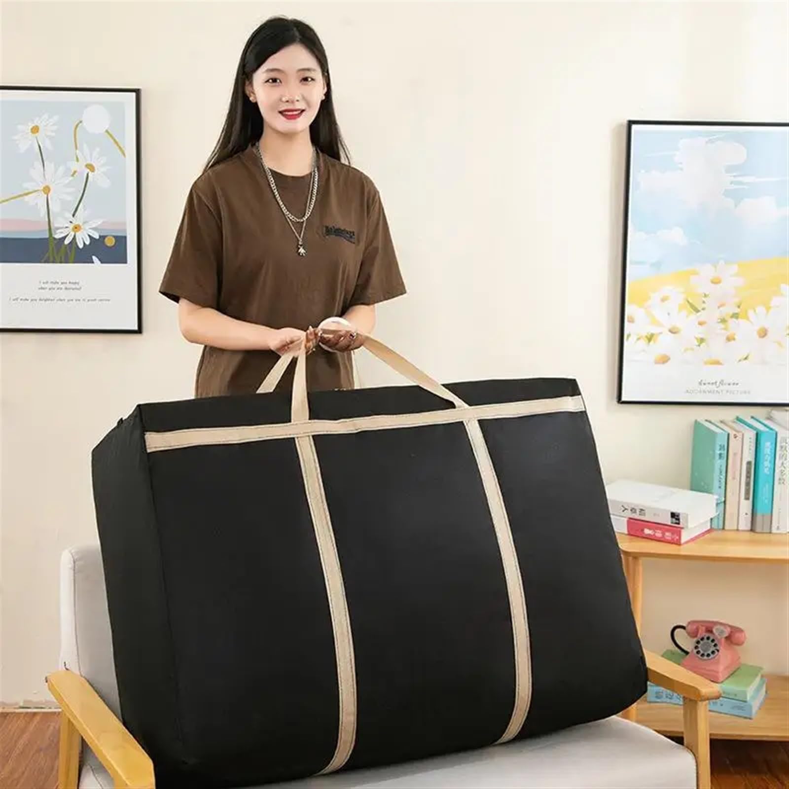 Borsone da Viaggio Pieghevole Borsone da Viaggio Borsone Extra Large Borsa da Viaggio Leggera di Grandi Dimensioni Resistente all'Acqua Borsa da Viaggio in Tessuto Non Tessuto(230L)