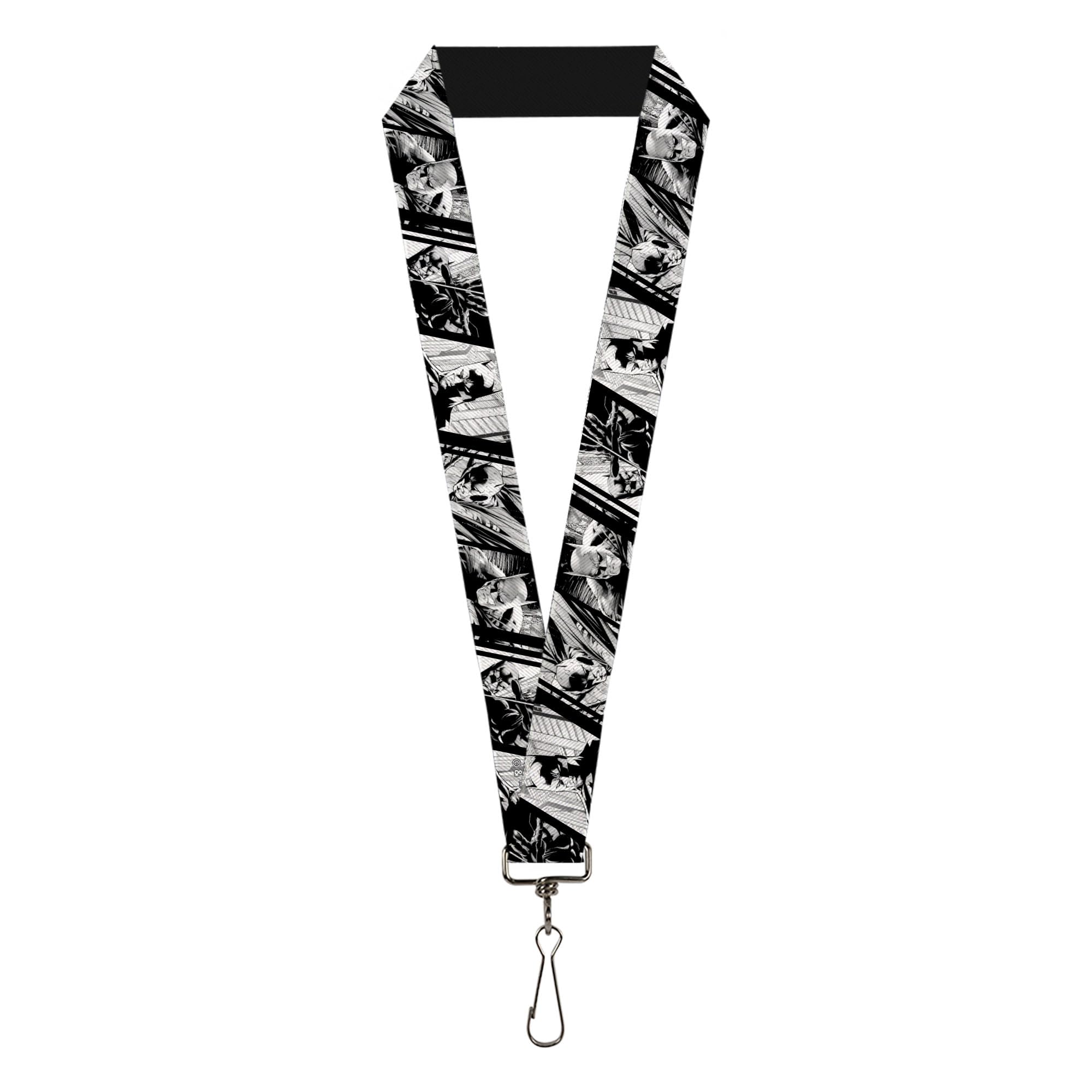 Buckle-Down DC Comics Lanyard, Batman Hush Pose Sketches Black White, Elastic