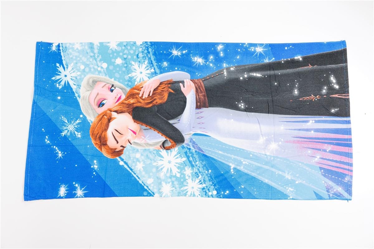 Aymax Frozen Beach Towel, 70 x 140 cm, 100% Polyester, Pink, Frozen Blue, 70x140 Centimètres - Image 3