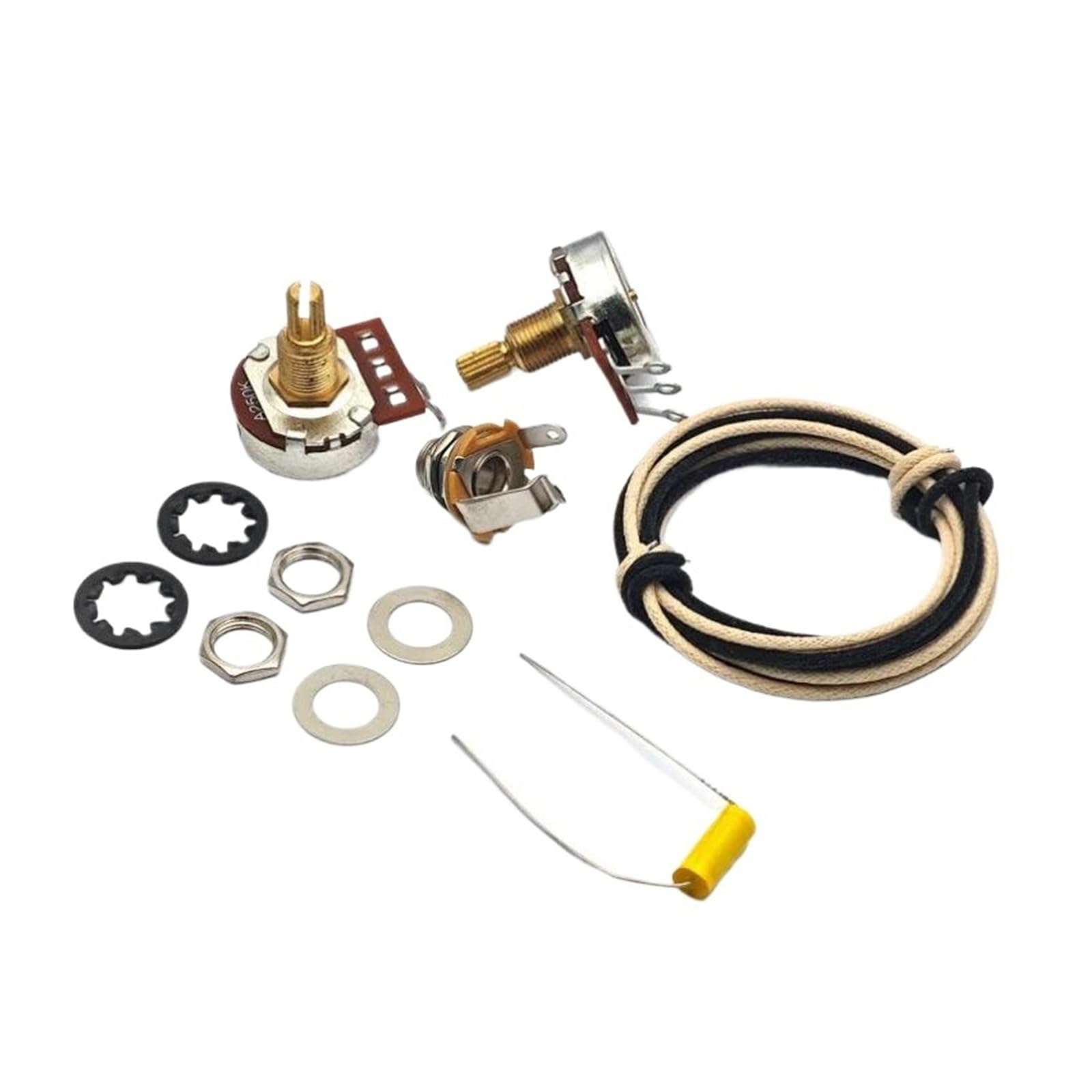Kit de cableado de guitarra profesional con potenciómetro de 250 K
