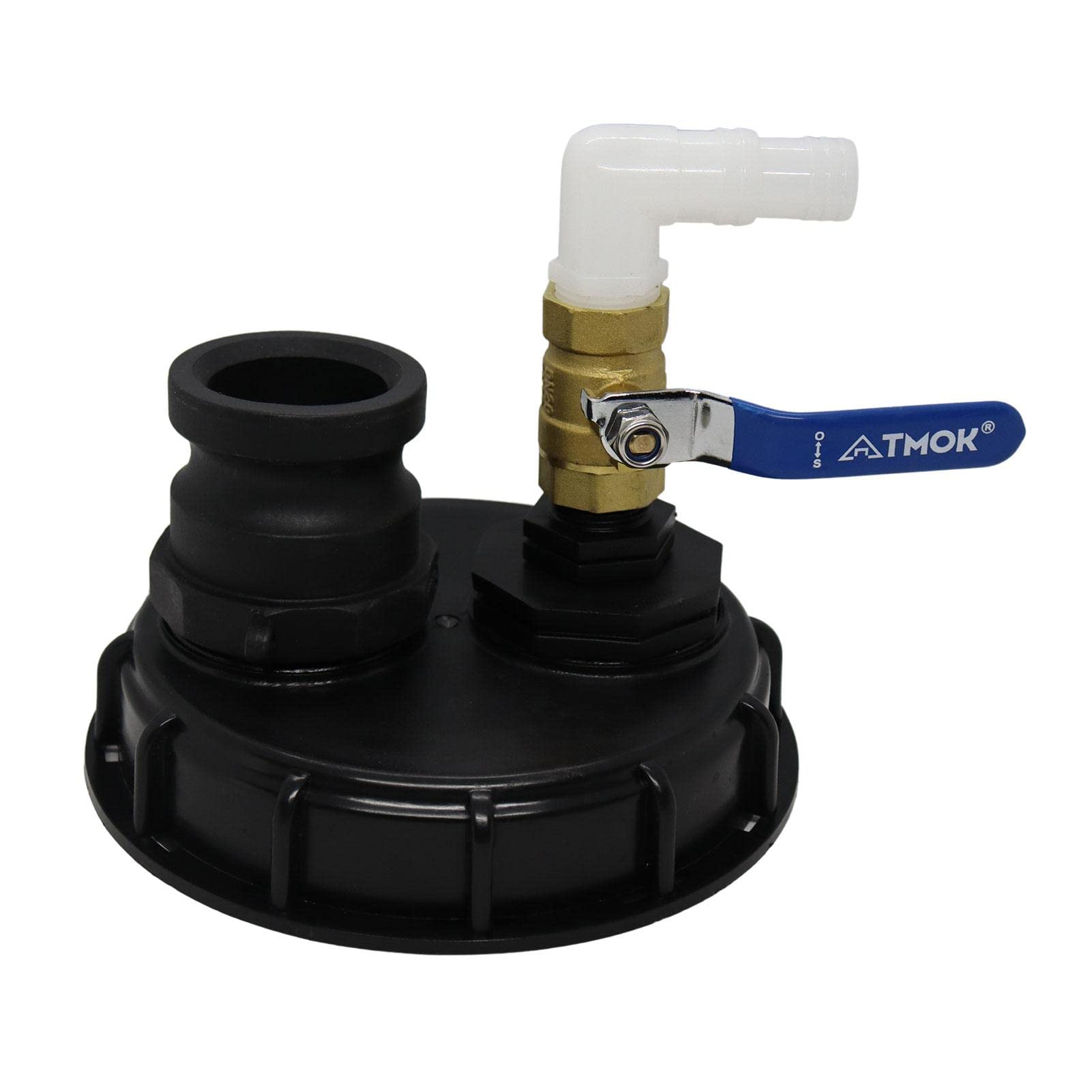 Couvercle IBC anti-fuite avec adaptateur fourre-tout et robinet coudé pour supprimer les plis