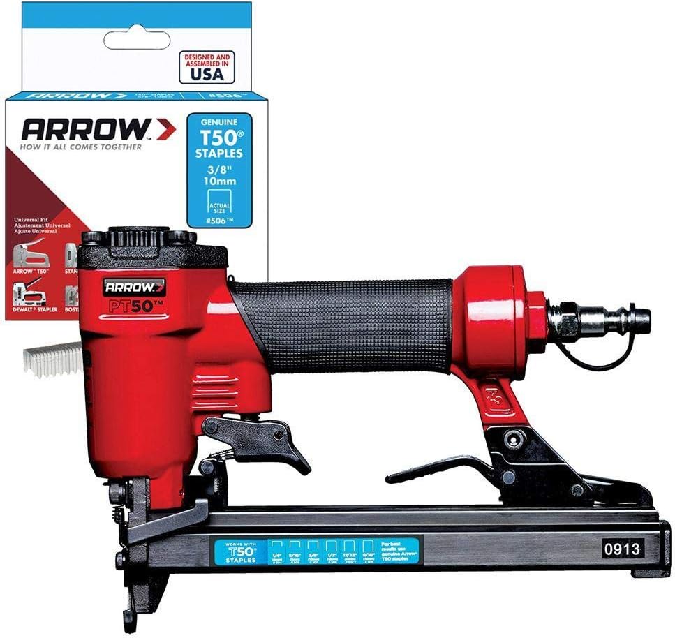Pneumatic Stapler, Steel, Adjustable