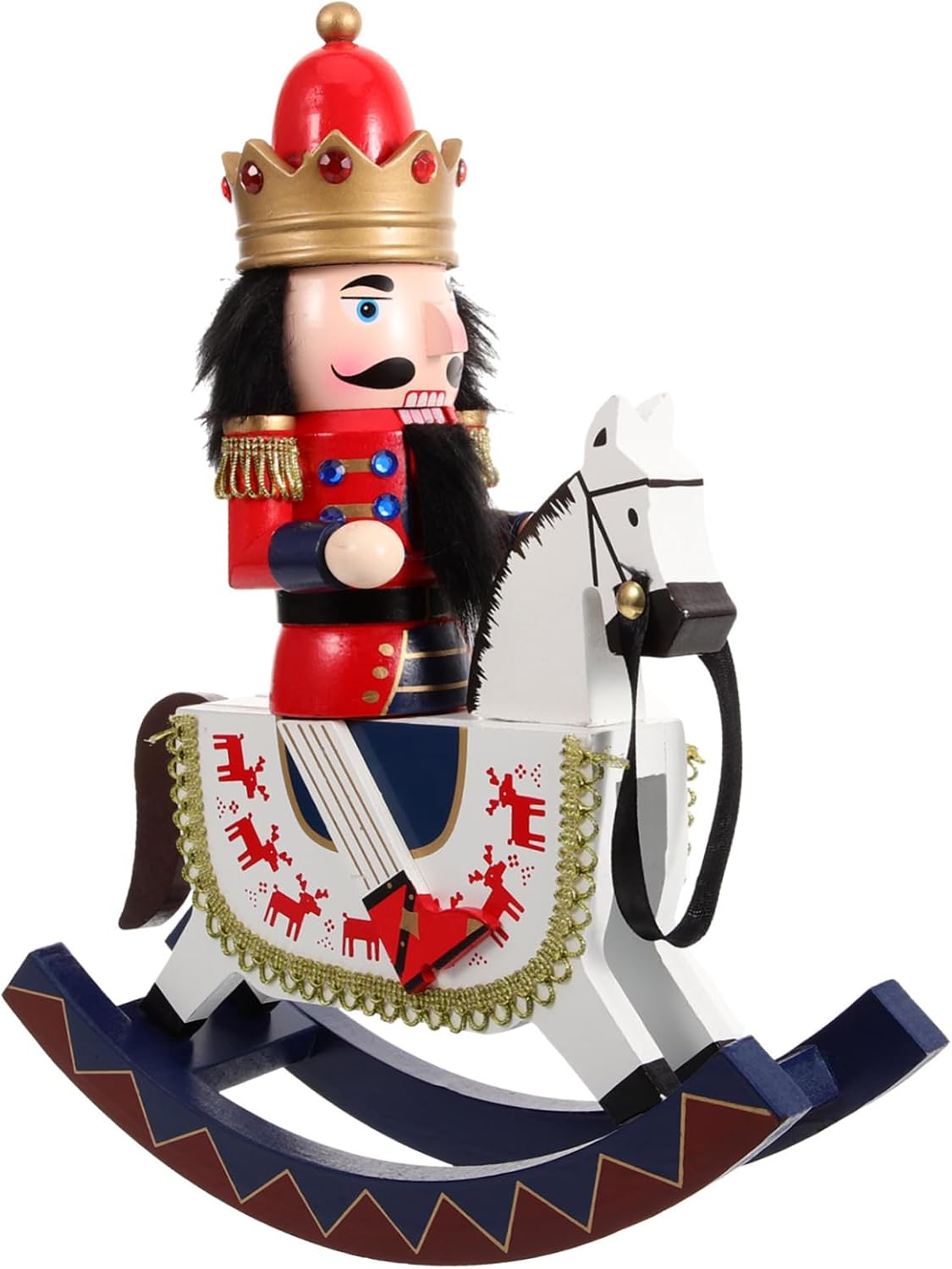 VALICLUD Wooden Nutcracker Soldier Decor Christmas Nutcracker Figure Xmas Tabletop Ornament Traditional Festive Holiday Decoration for Home Office