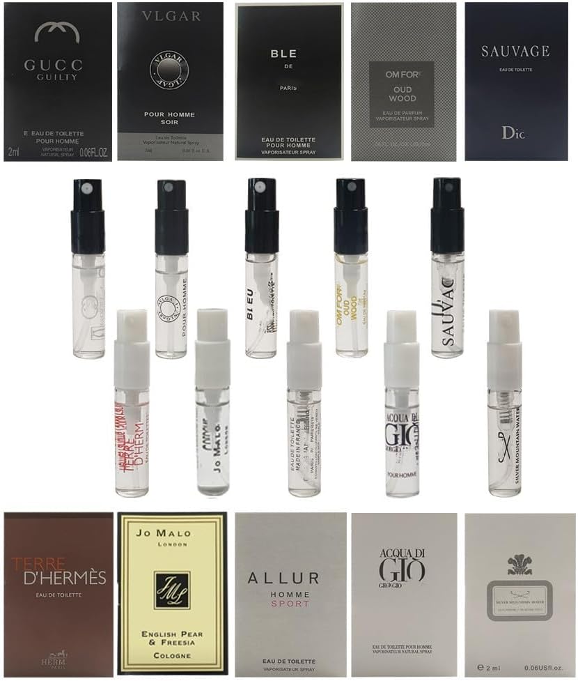 Sufeasdf Men’s Designer Fragrance Sampler Cologne Samples Set for Men Travel (10PCS)
