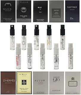 Men’s Designer Fragrance Sampler Cologne Samples Set for Men Travel (10PCS)