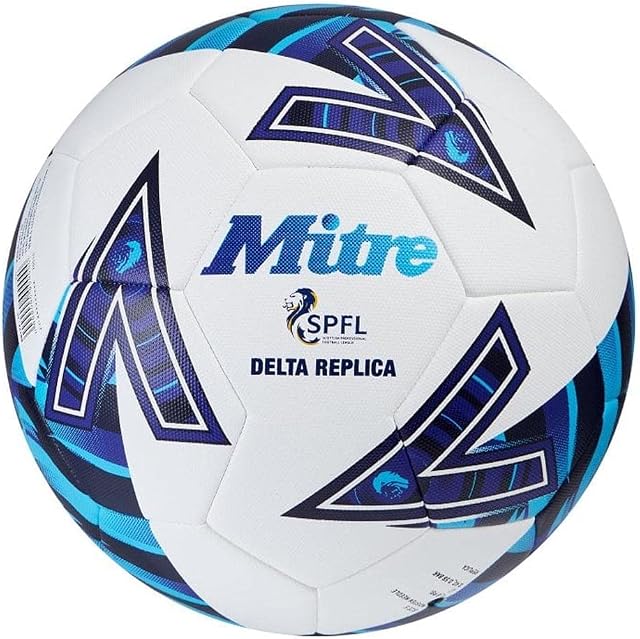 Mitre Delta SPFL 2022/23 Replica Football Soccer Ball White/Blue