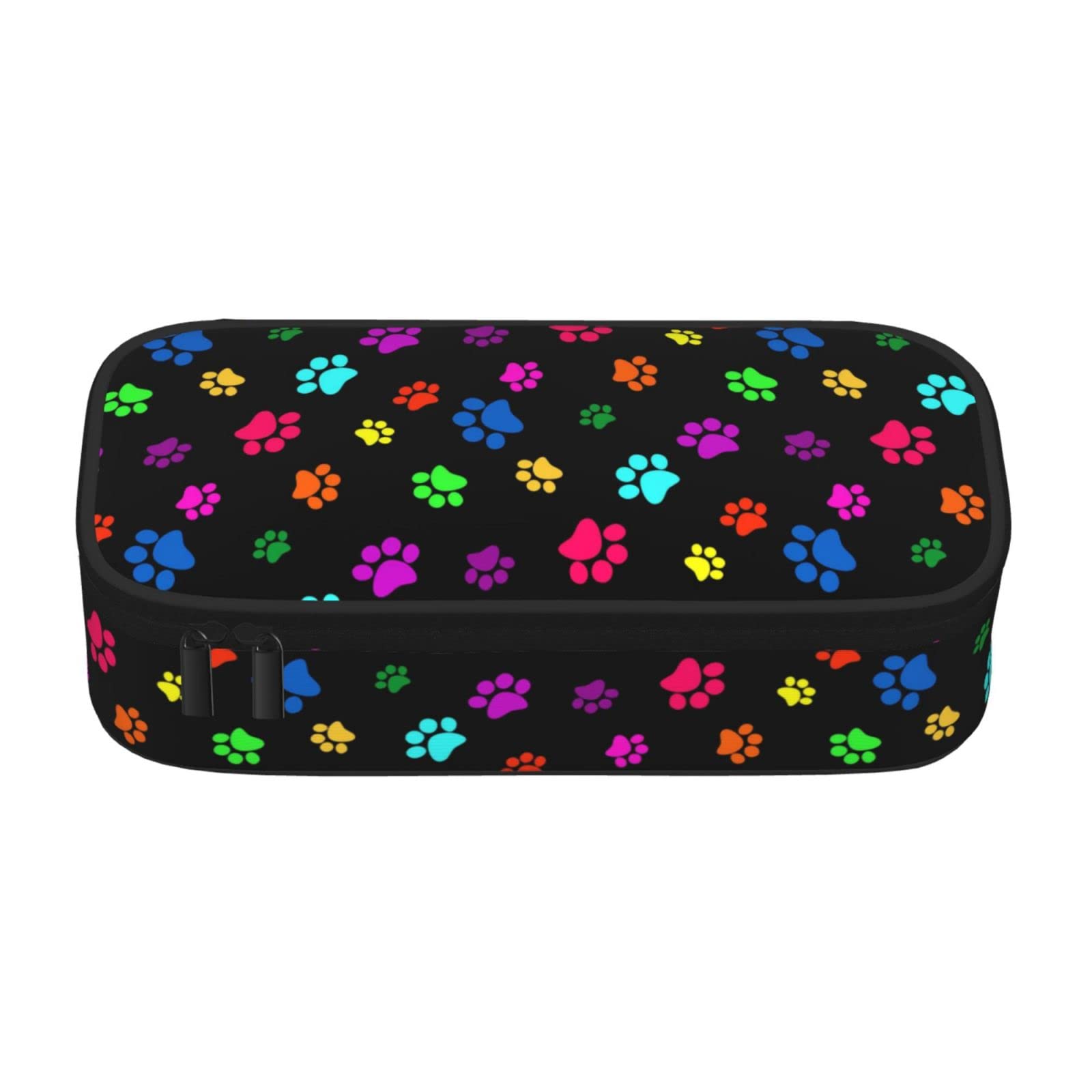 Perinsto Colorido estuche de lápices de patas de animales de perro de gran capacidad, caja de papelería, estuche para lápices, organizador de escritorio para la escuela, oficina, hogar, Patas de perro