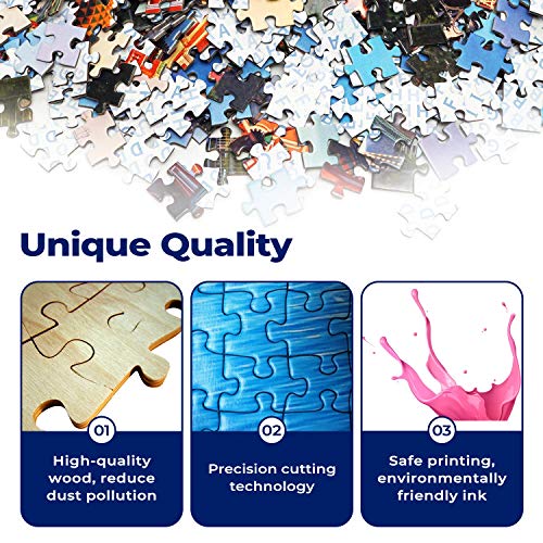 Najiaxiaowu SDTJ5SFH5REJ5-DH5Z403 Jigsaw Puzzle 1000 Piece Wooden Puzzle Halloween Picture Family Decorations, Unique Birthday Present Suitable For Teenagers And Adults thumb #4