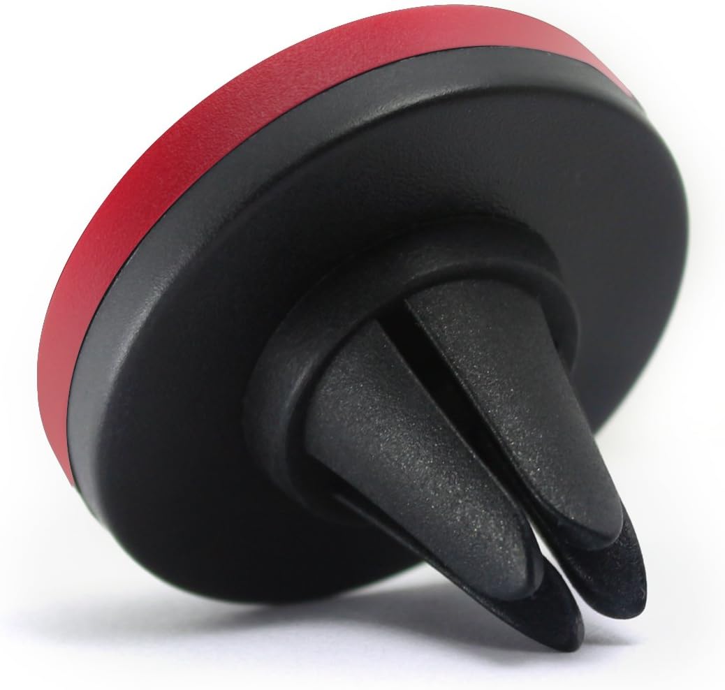 TechMatte MagGrip Air Vent Magnetic Universal Car Mount Holder for Smartphones Including iPhone X, 8, 7, 6, 6S, Galaxy S8, S7, S7 Edge - Red