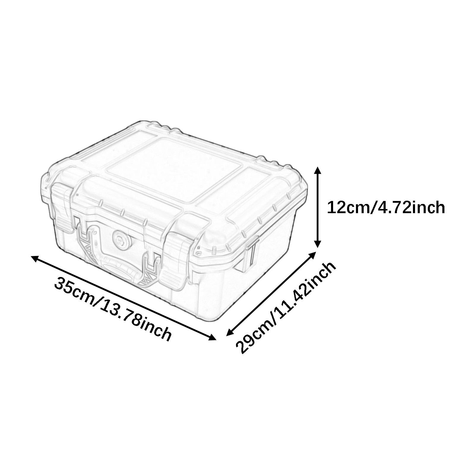 MagiDeal Estuche rígido de transporte, caja de herramientas, organizador de almacenamiento protector sellado con relleno de espuma para accesorios de, Gris Claro