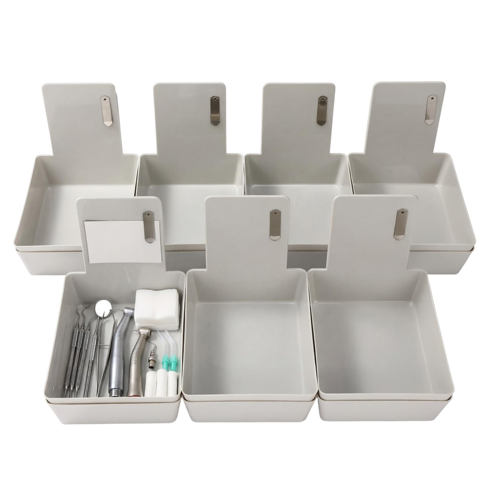 Dental Lab Pans - 14 Pack Green & Blue -9