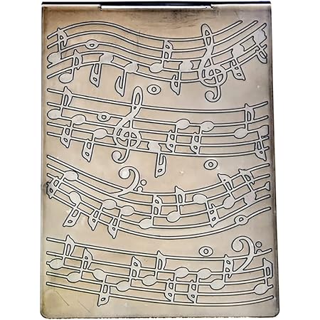 Amazon.com: DDOUJOY Music Notation Background Plastic Embossing Folders ...