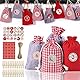 Zueyen 2025 Weihnachten Adventskalender Kit, Machen Sie Ihren eigenen Adventskalender, Lovely DIY Christmas Countdown Kalender Sackleinen Tasche mit Kordelzug für Weihnachtsdekorationen