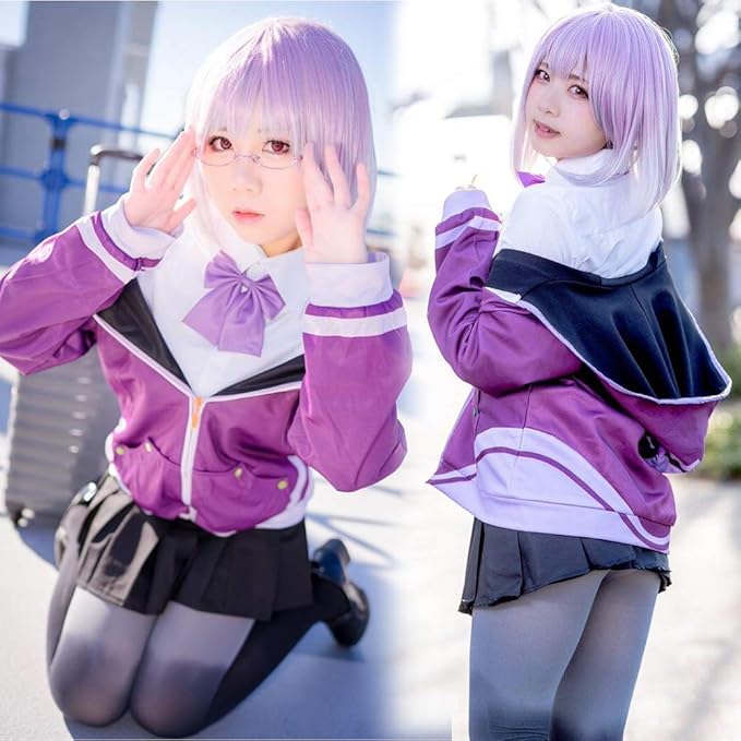 Xiumu ウィッグ付き Ssss Gridman グリッドマン 新条アカネ 風 コスプレセットツツジ台高校 制服 りっか コスプレ 仮装 通販 Amazon