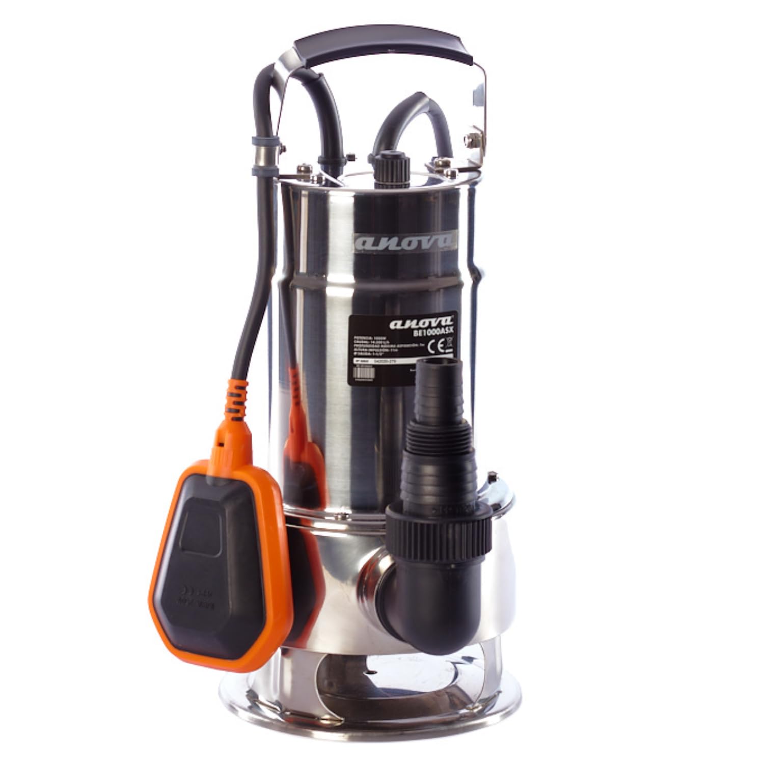 BOMBA ELÉCTRICA SUMERGIBLE 1000W ACERO INOXIDABLE - AGUAS SUCIAS