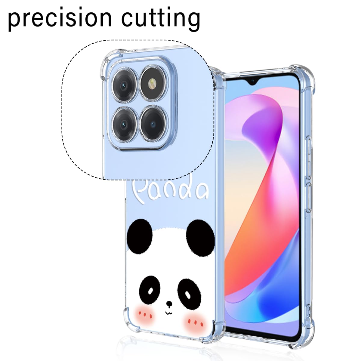 Custodia In Silicone TPU Con Telaio Galvanico Per HONOR X6a (6.56") – Protezione E Stile In Bianco