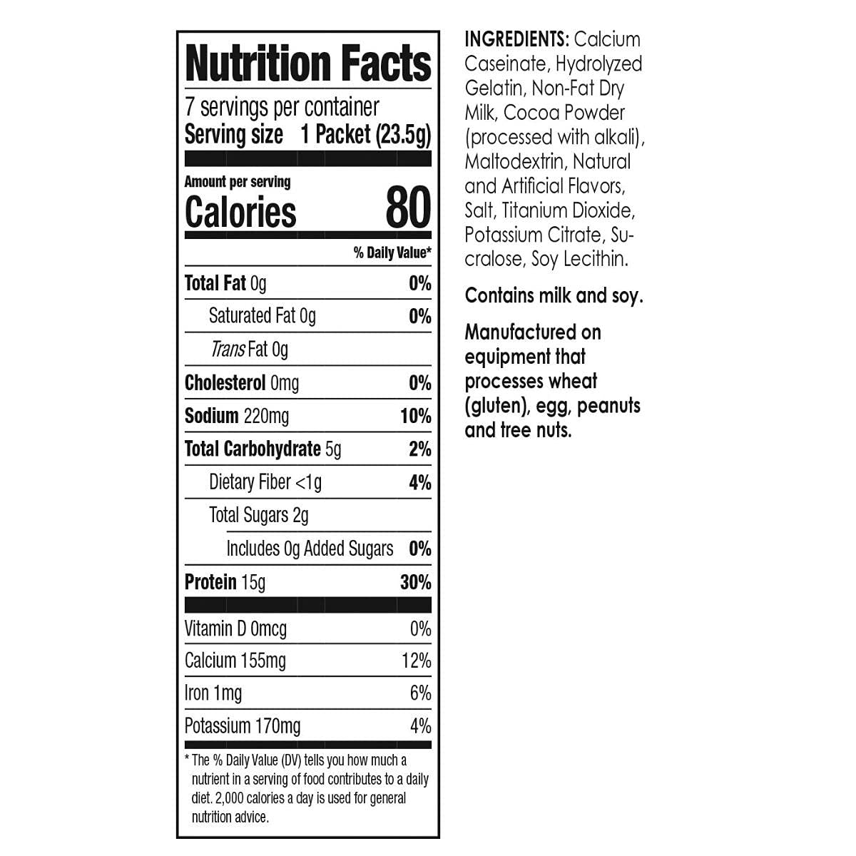 BariWise High Protein Hot Cocoa, Chocolate - Low Carb, Low Calorie, 15g Protein (7ct) : Health & Household