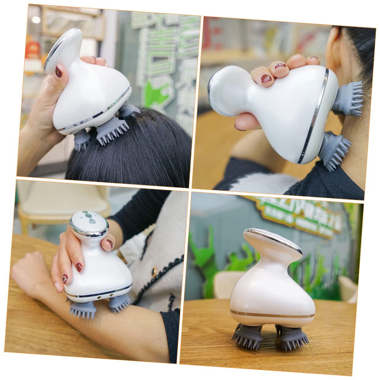 1 Juego Masajeador Eléctrico Herramienta de Masaje para Cabelludo Diseño Ergonómico Portátil y Multi Funcional para Relajación Total