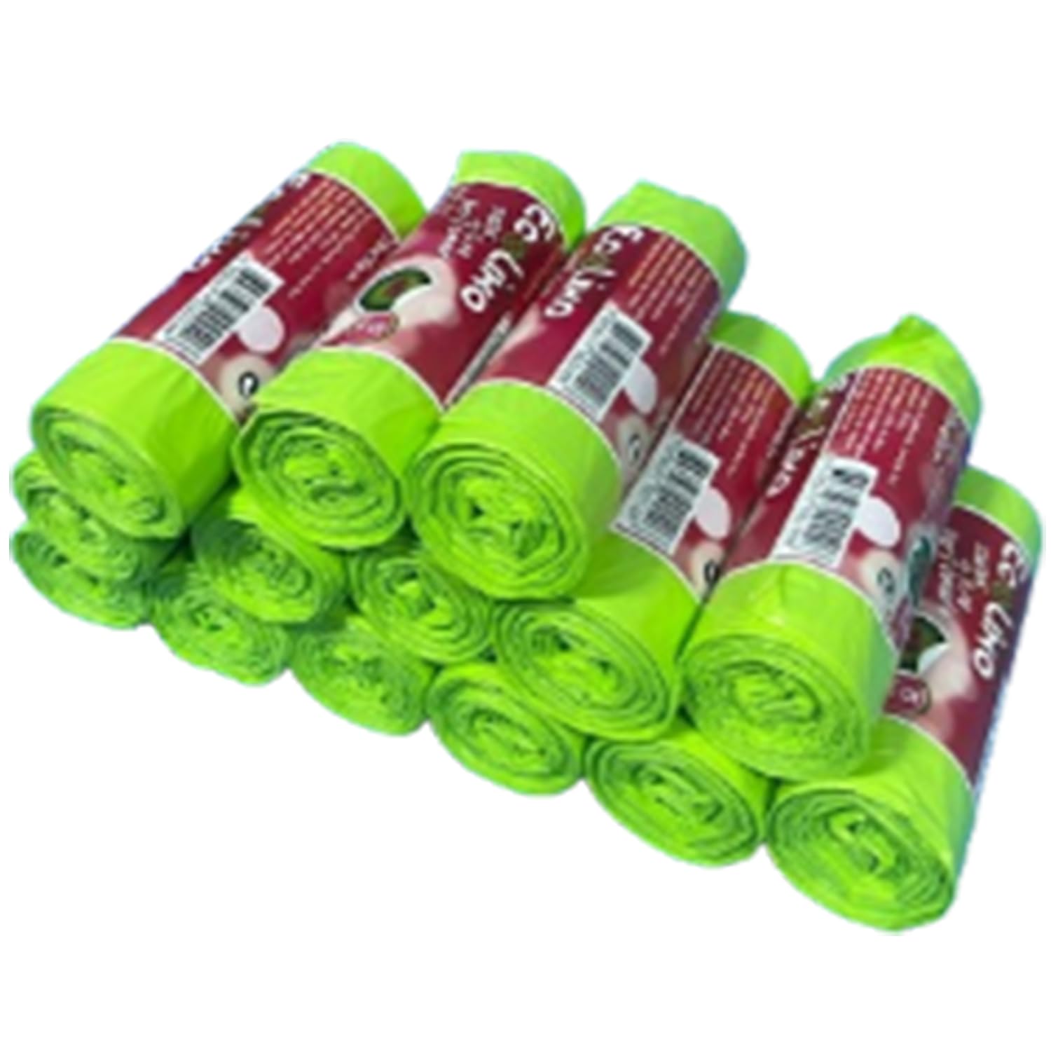 Bolsa de basura Pistacho 55x60 de 30 litros, autocierre, Paquete 15 unidades (56)