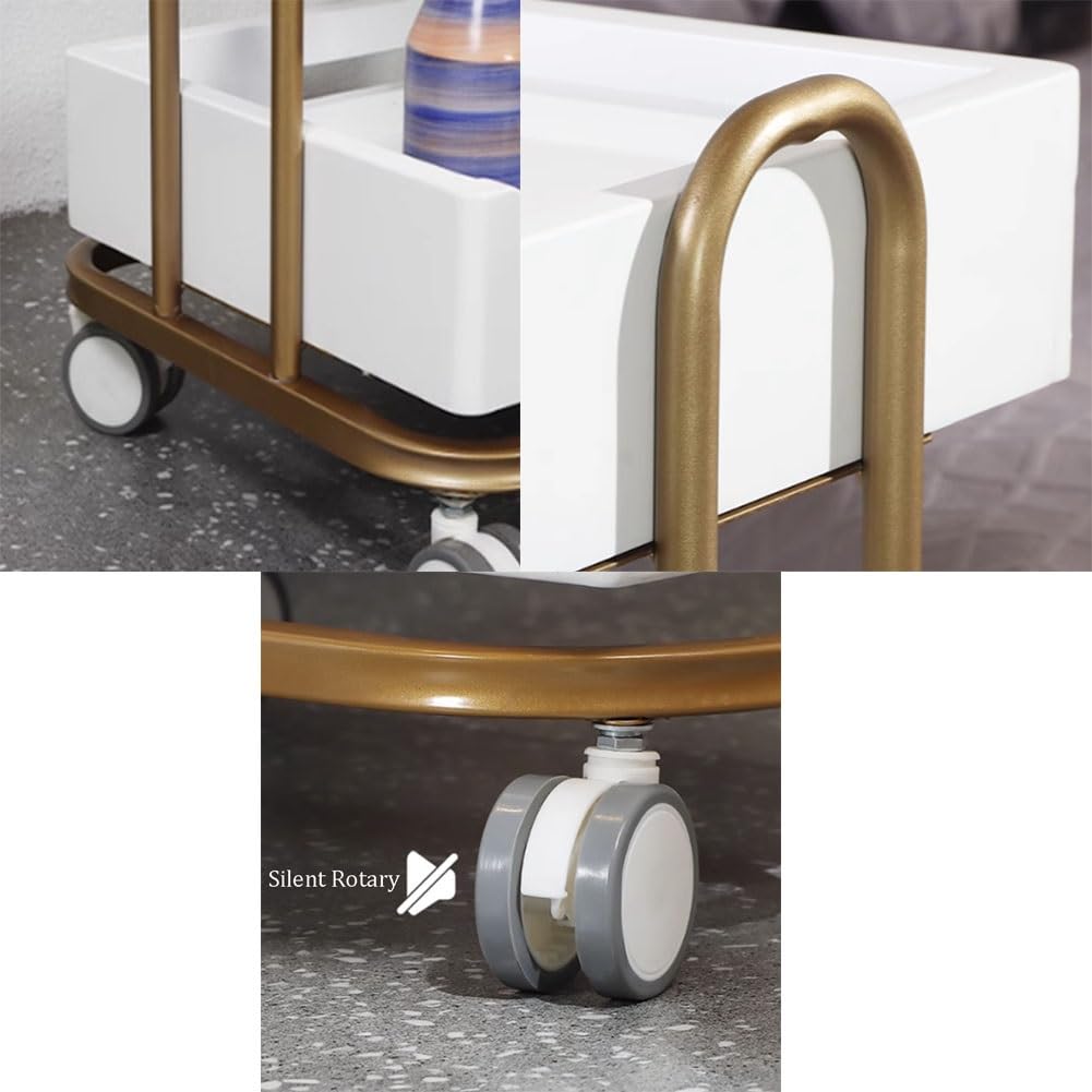 Rollender Beauty-Trolley, Mehrzweck-Aufbewahrung, für Friseure, Spa, Schlafzimmer und Büro, vielseitig für Werkzeuge, Zubehör und Zubehör auf Rädern