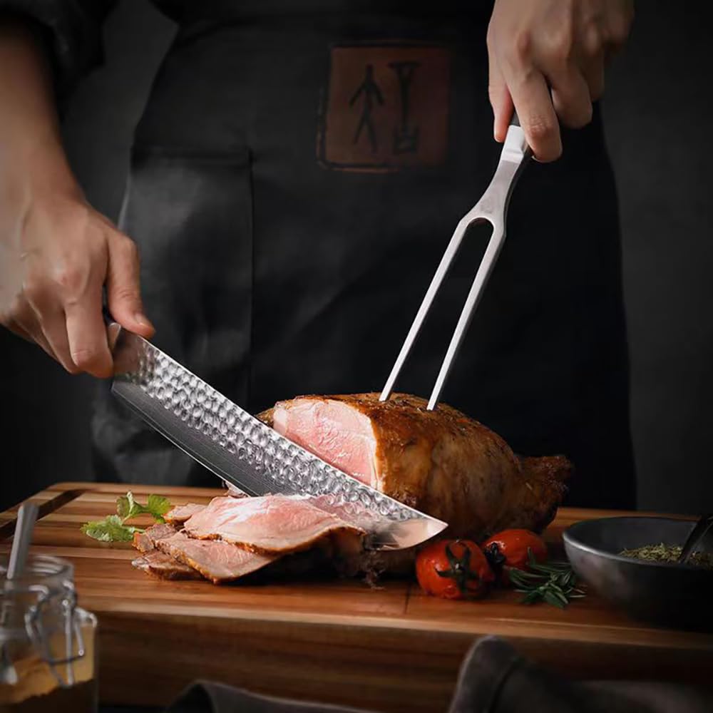 Tenedor de Trinchar Tenedor de Barbacoa con mango Tenedores de Carne de Acero Inoxidable para Parrilla Cocina Cerdo Pavo Asado Cena Fiesta