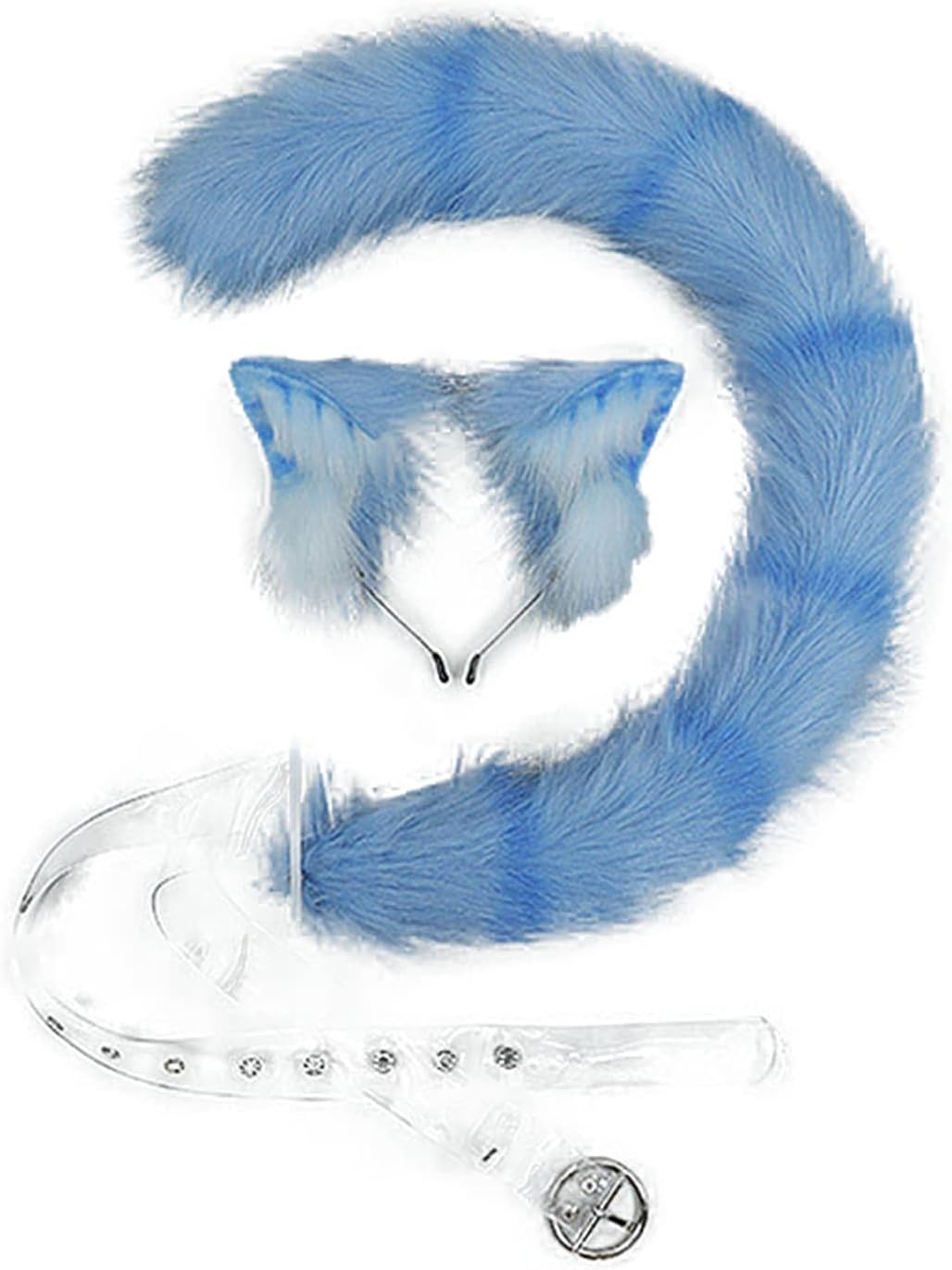 Cat Ear Headband Long Tail Set Neko Animal Halloween Cosplay Accessories