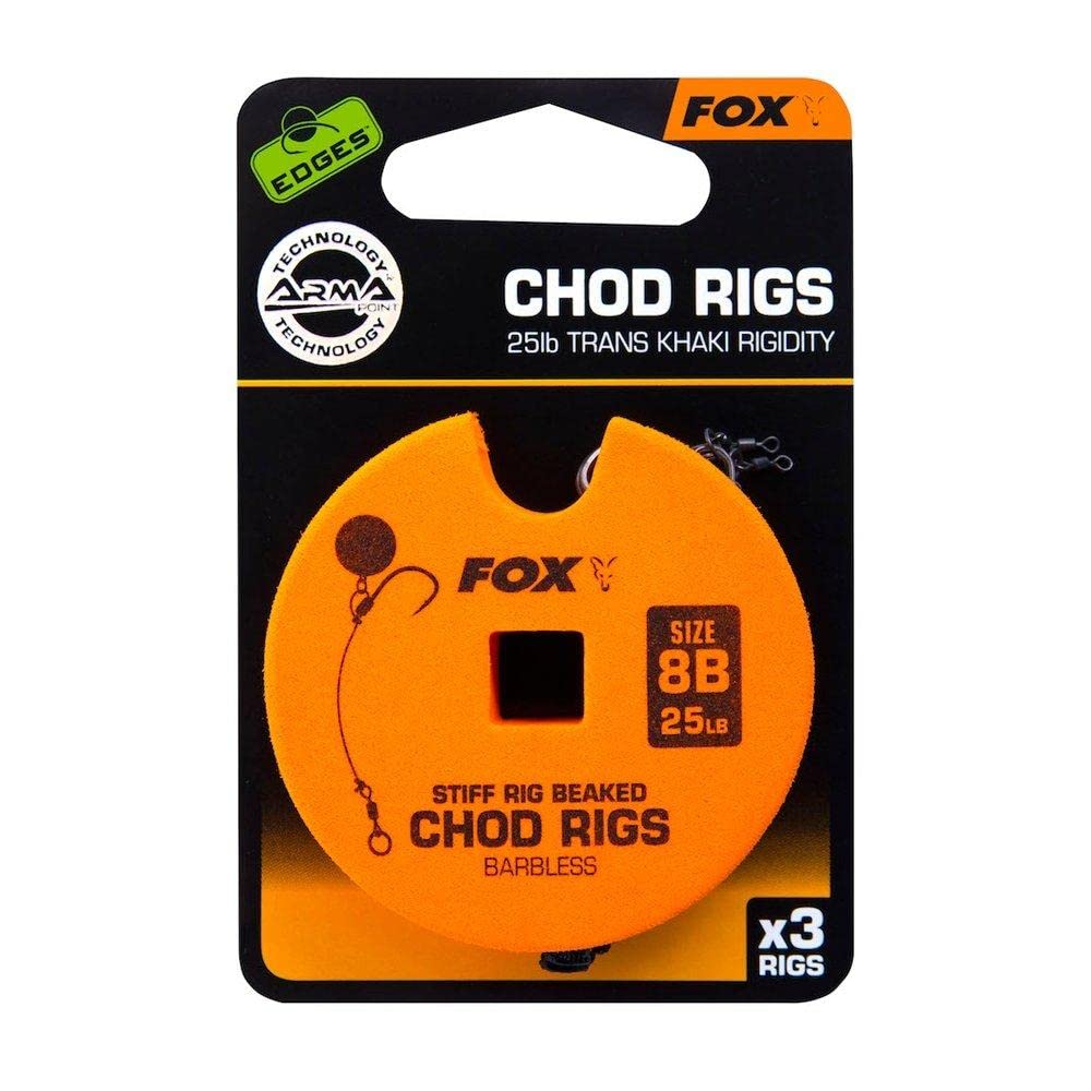 Fox Stiff Rig Beaked Chod Rigs Micro Barbed 25lb Size 7