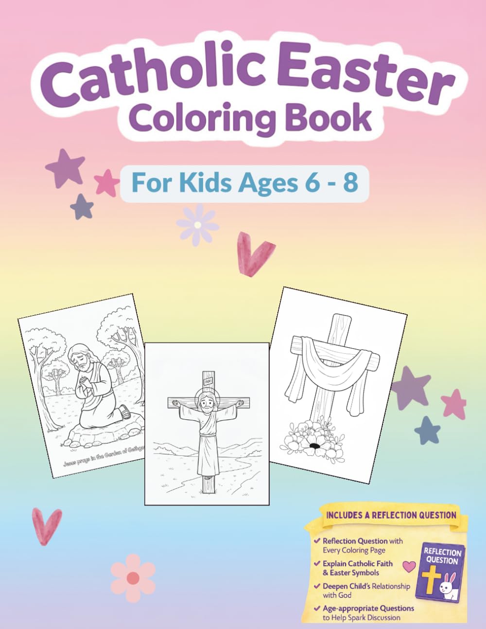 Catholic Easter Coloring Book: For Kids Ages 6 - 8