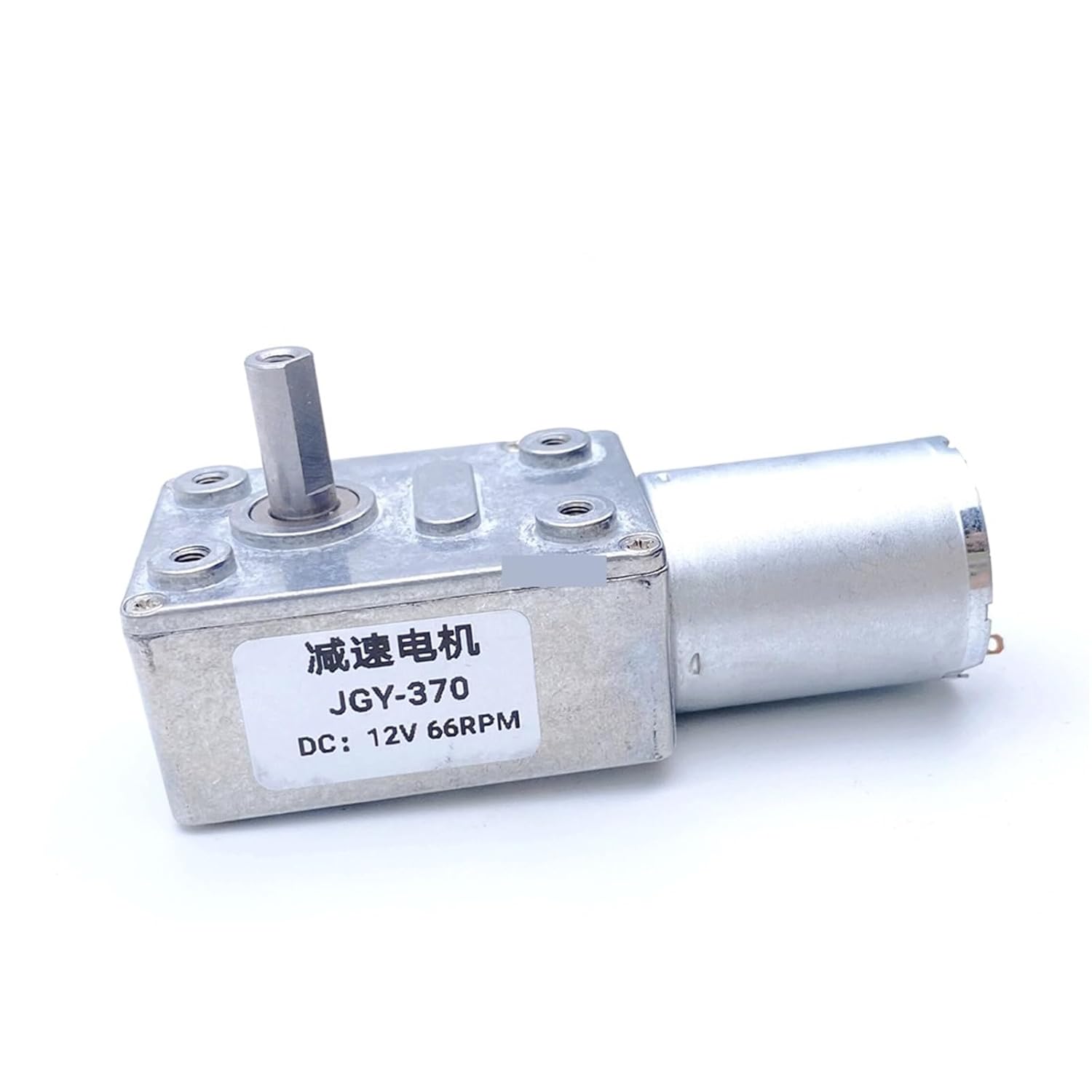 1pcs JGY-370 Turbine Worm Gear Motor DC 6V 12V 24V Self-Locking High Torque(90,3-6V Rated 6V)