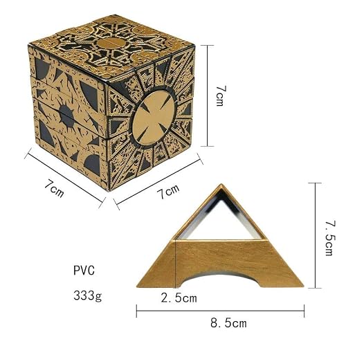 Detachable Hellraiser Puzzle Box, Hellraiser Puzzle Box Functional, Deformation Detachable Lock Puzzle Box. Lament Configuration Horror Movie Merchandise Full-Featured Prop Model Ornaments,With Base #TOP2