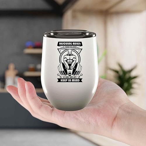 Miniatura 3 de Humorous Gift Gym Fitness Enthusiasts Gift Encouraging Early And Late Workout Tips For Dad On Father's Day Keep That Shit Up 12oz Wine Tumbler Cup