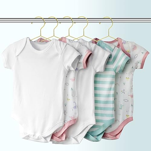 Miniatura 6 de 36 perchas de alambre para niños, perchas de metal fuerte para ropa para armario, ahorro de espacio, para colgar abrigos, pantalones, ropa (12 x 6.5