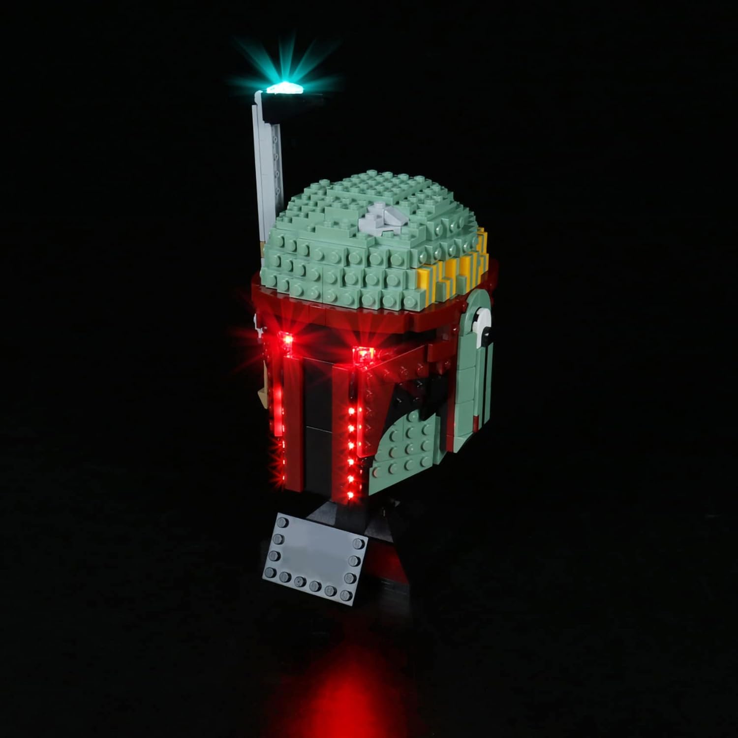 LED Lighting Kit for Lego Boba Fett Helmet 75277 Building Kit - Lights Only - Decoration LED Light Kit Compatible with Lego Without Building Block Model