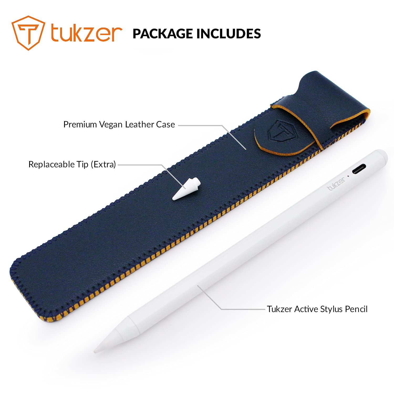 Tukzer Stylus Pen for iPad with Palm Rejection, Tilt Sensor, 2nd Gen