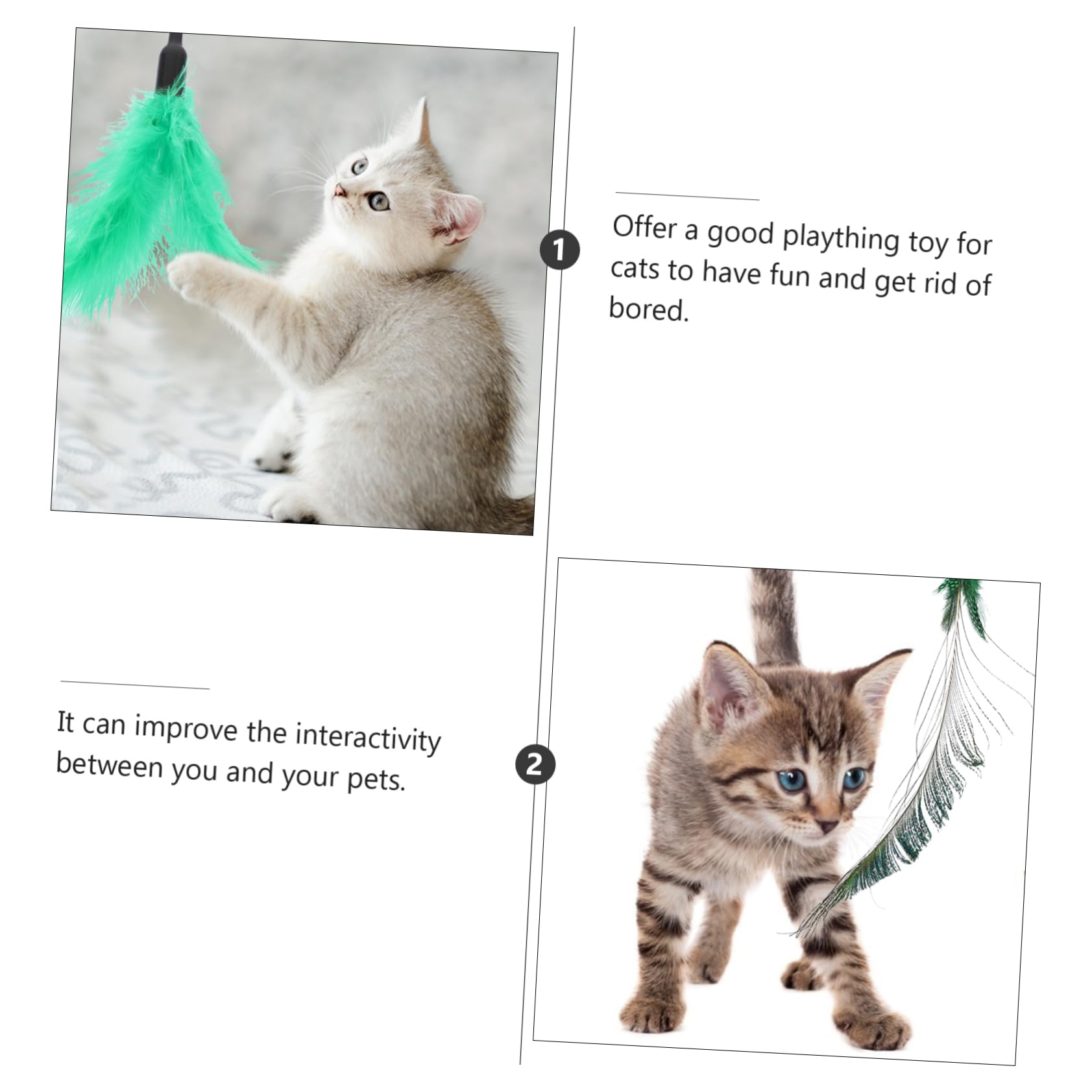 POPETPOP Lot de Jouets Interactifs pour Chat Bâtonnets Et Jouets pour Lexercice