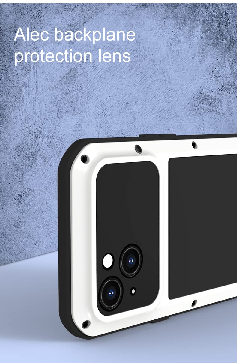 Custodia impermeabile in metallo potente per iPhone 14 Plus Custodia protettiva antiurto per tutto il corpo - Verde militare