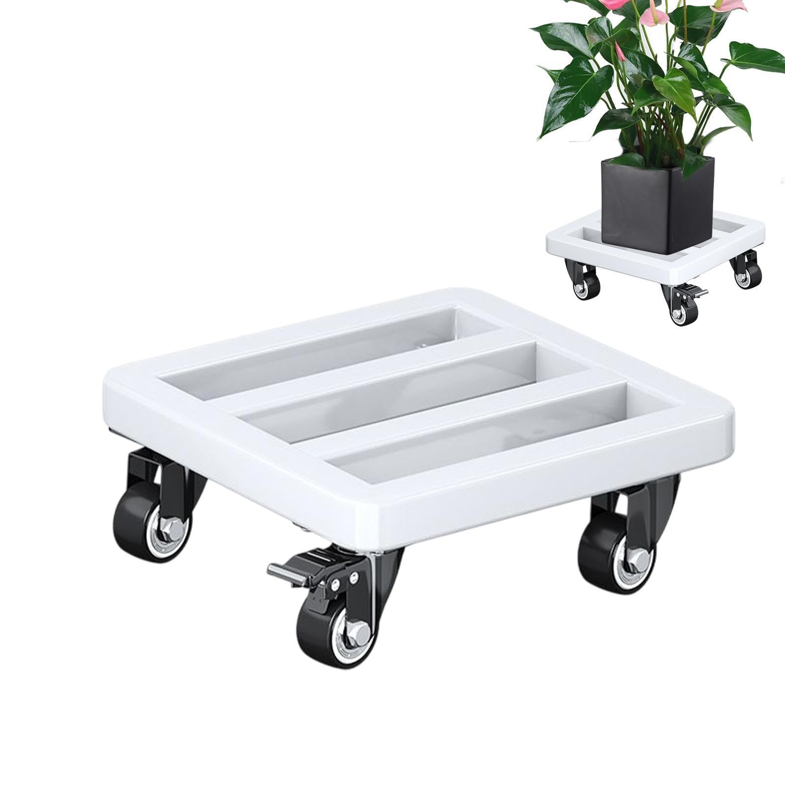 Sottovaso con Ruote Carrello Metallico da 30 cm con Ruote Piovre Girevoli