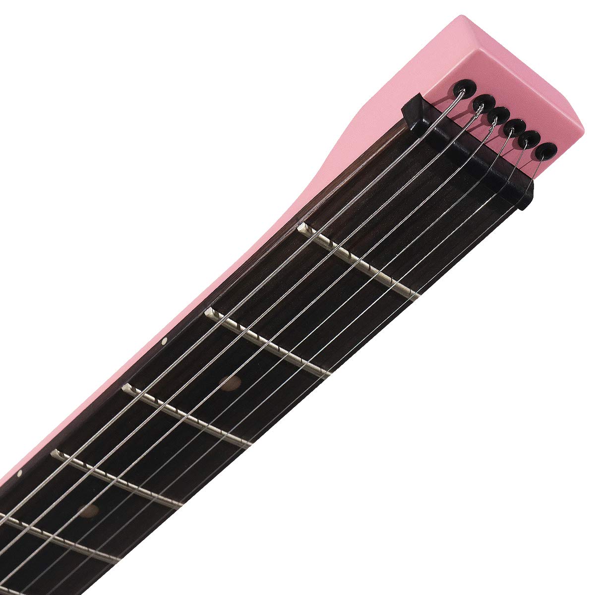 Chitarra elettrica portatile per esercitarsi, da viaggio, 82 cm, 1,6 kg, full-scale da 65 cm, con custodia Gigbag, per destrimani, rosa