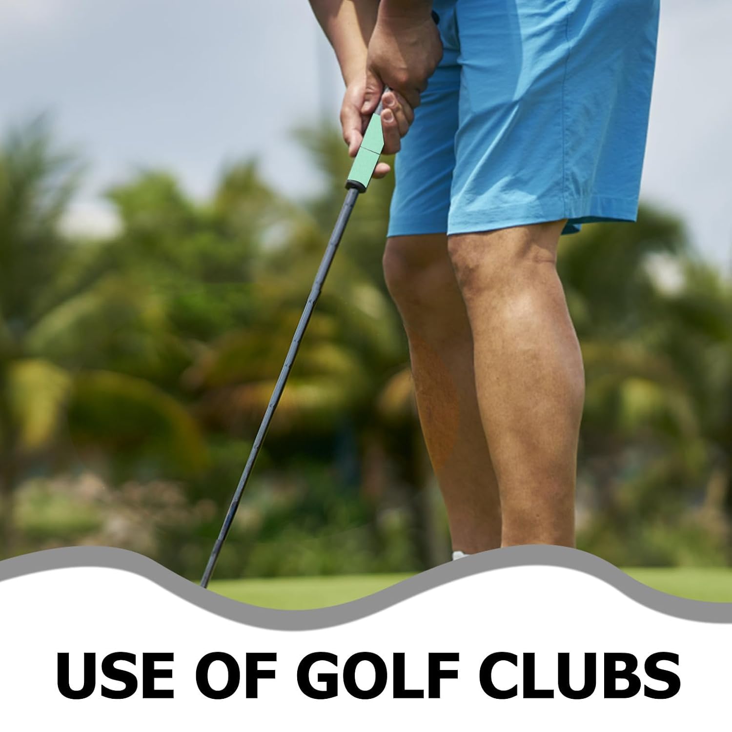 BESPORTBLE 13pcs Double Sided Adhesive Golf Grip Tape for Club Regrip and Maintenance, Easy Removal Rubber and Paper Material, Light Green, for Golf Club Practice and Grip Replacement