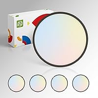 Vista 32 de ASD Luz LED de montaje empotrado cuadrada de 9 pulgadas, 18 W, 1270 lúmenes, 3000-5000 K, 120 V, 3CCT, regulable, ultra delgada, con certificación