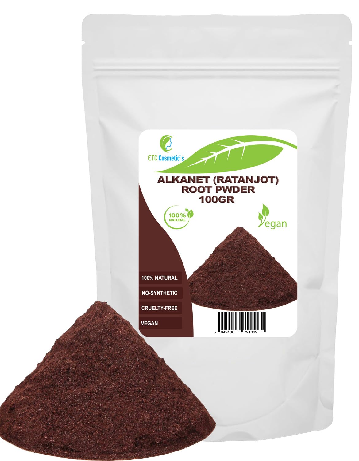 Alkanet Root Powder, red/brown, 100 g (Pack of 1)