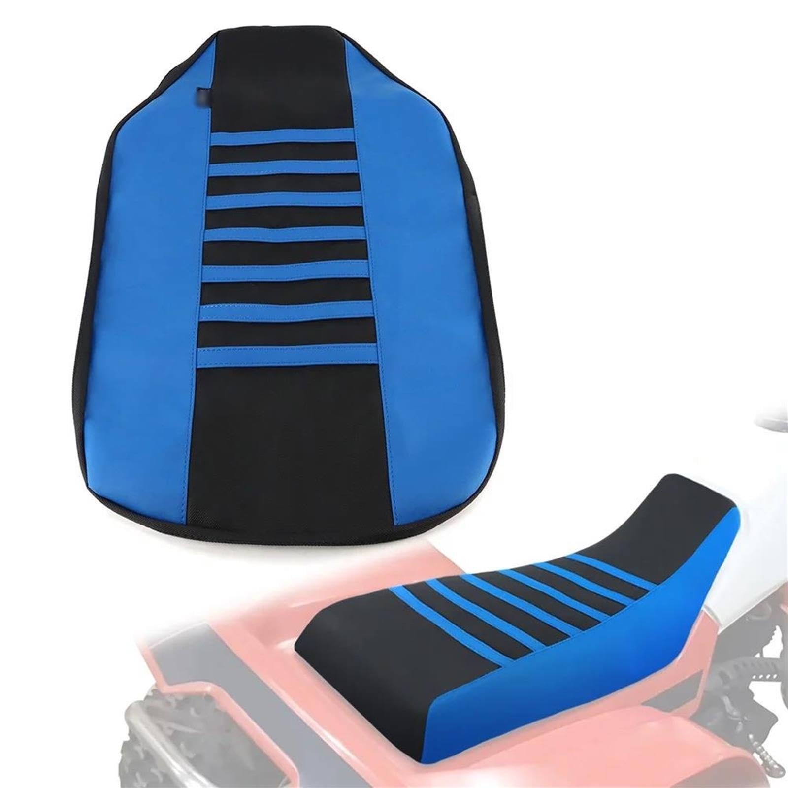 Fodera Per Cuscino Per Sella Antiscivolo Impermeabile In Pelle PVC Per Moto ATC 200X 1983-1985 Cuscini di seduta(Black2)