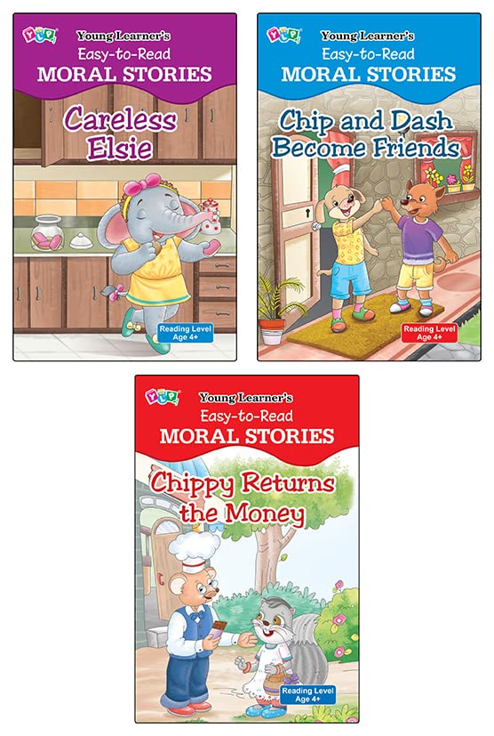 Story Books Set of 3 Books (Careless Elsie, Chip and Dash Become Friends & Chippy Return the Money)