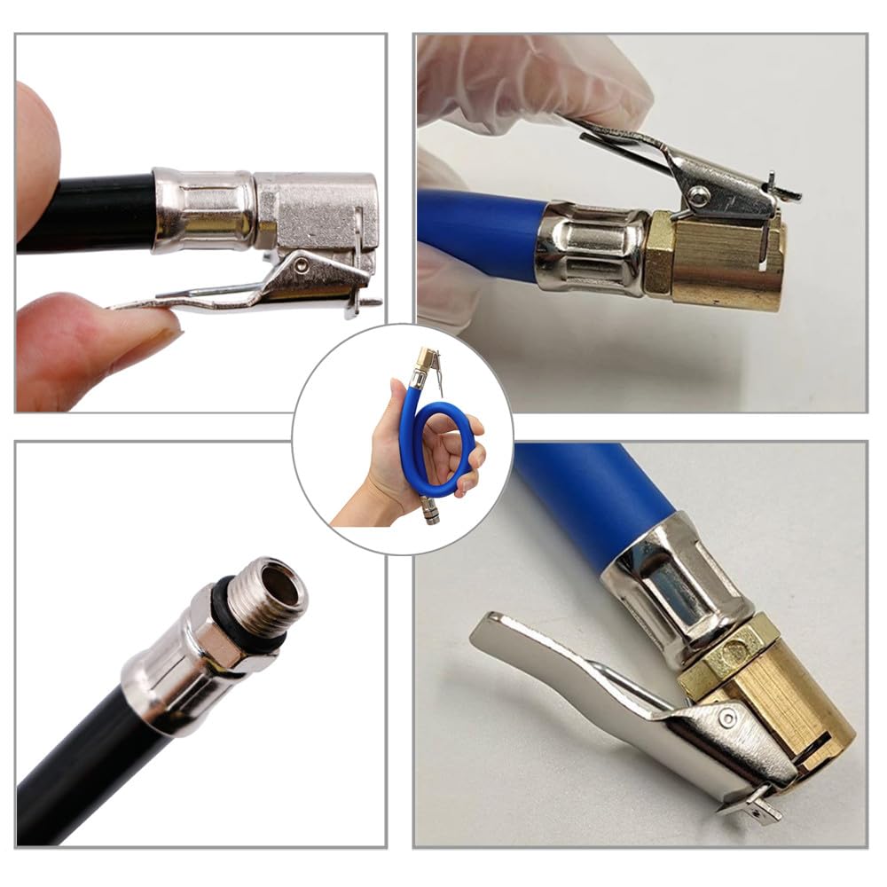 2 pezzi tubo pompa aria,12.5 mm tubo gonfiatore auto,tubo pompa aria,Tubo di Gonfiaggio Pneumatici,pompe d'aria,adattatore tubo gonfiatore pneumatici,Adatto a tutti i pneumatici con valvole standard.