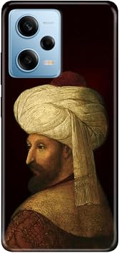 Xiaomi Redmi Note 12 Pro 5G ile Uyumlu Kılıf, Fatih Sultan Mehmet Temalı Desenli, Darbe Emici Silikon