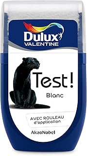 Dulux Valentine Peinture Testeur Crème de Couleur - Murs et Boiseries - Mat - Couleur Blanc 30 ml