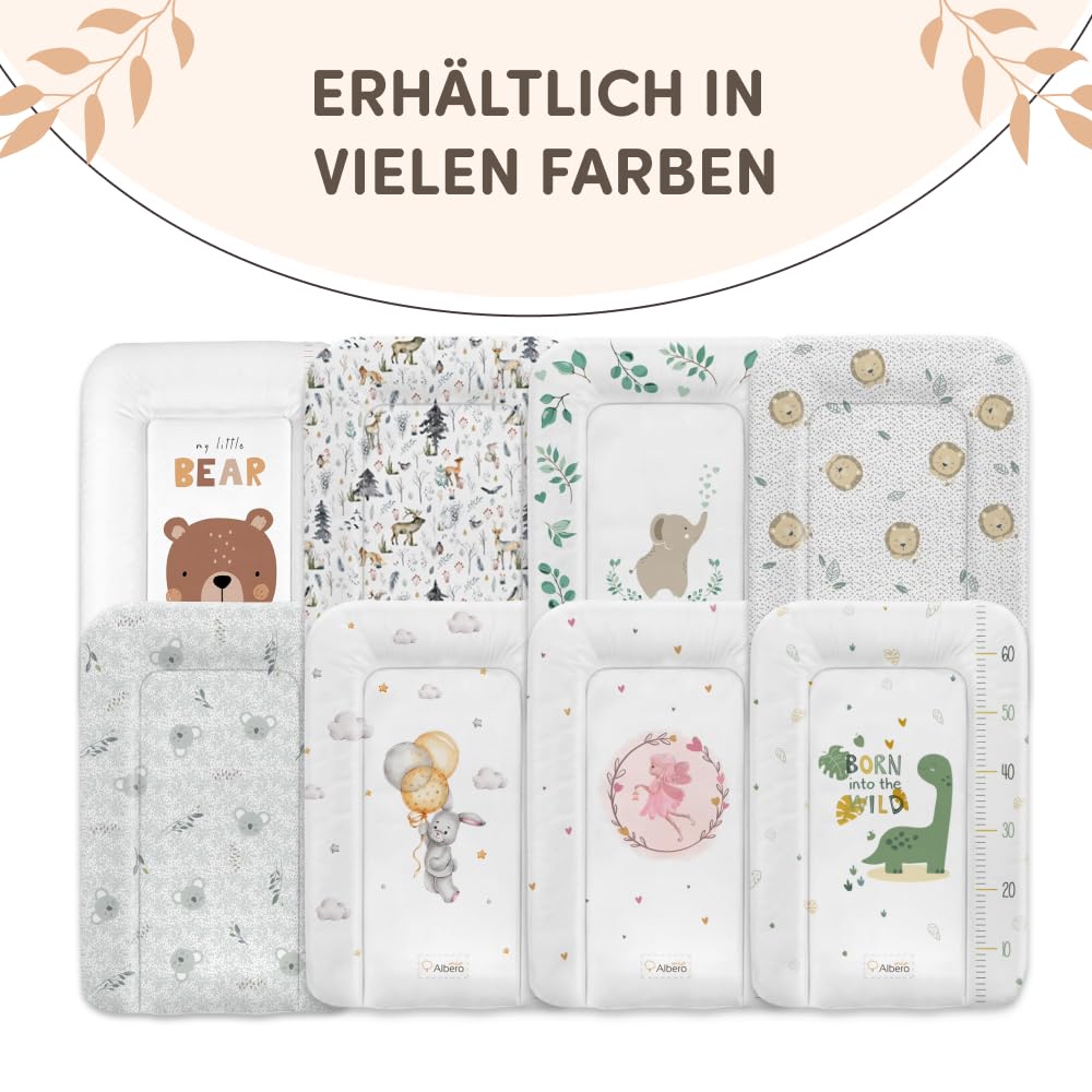 Materassino per fasciatoio, 50 x 70 cm, lavabile, per bambini, in PVC, certificato Öko-Tex (Bear)
