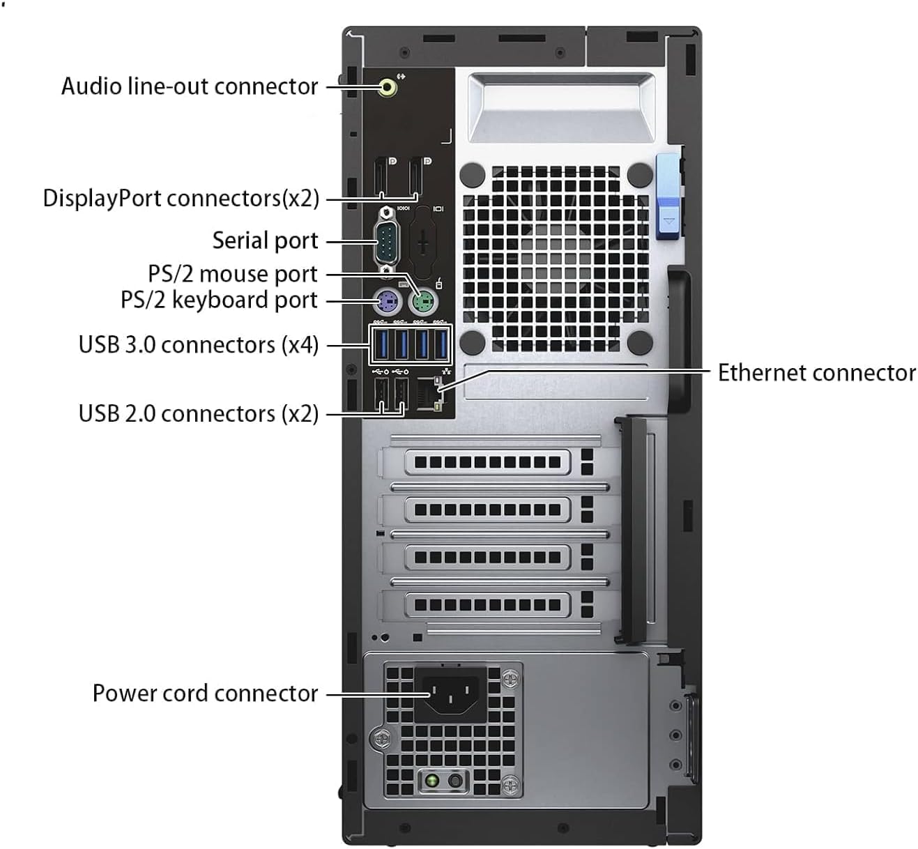 Dell OptiPlex 7040 Mini Tower Desktop PC, Windows 11 Pro, Core i7-6700, 8GB RAM, 256GB SSD, Keyboard & Mouse (Renewed)